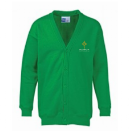 Emerald Cotton Rich Sweat Cardigan - Christ Church