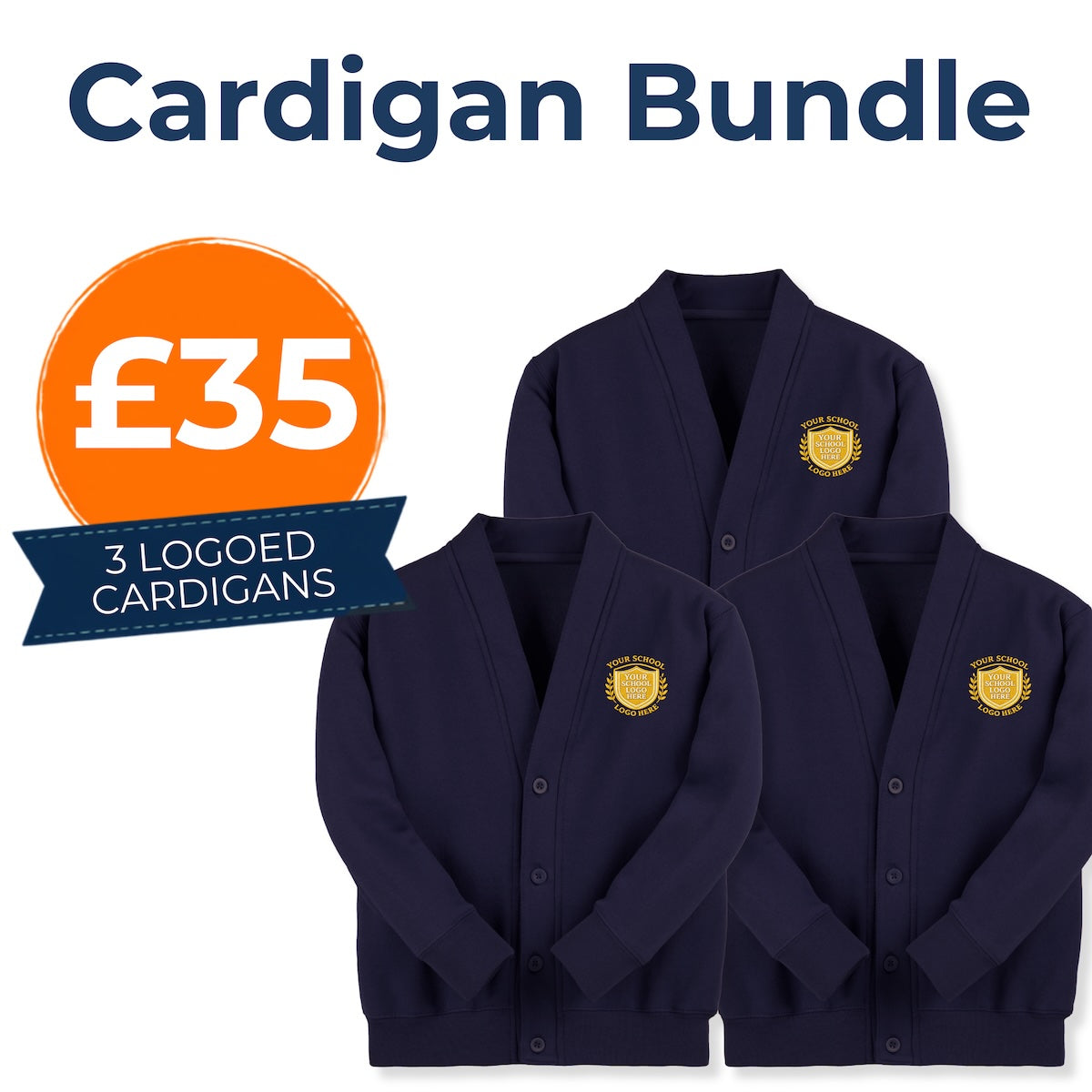Navy Classic Sweatcardigan Bundle