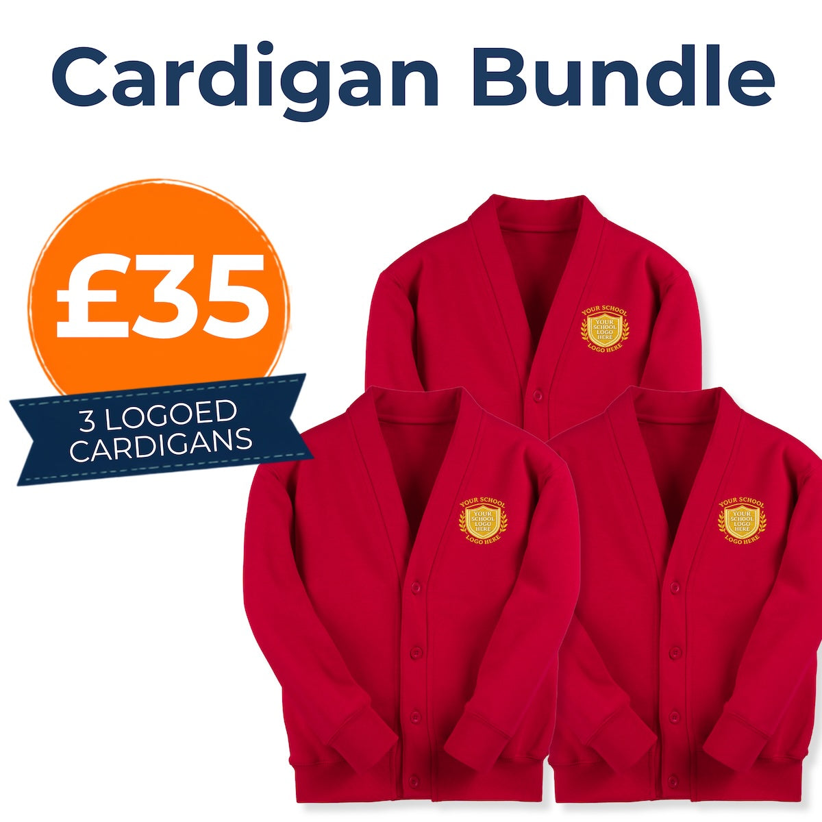 Red Classic Sweatcardigan Bundle