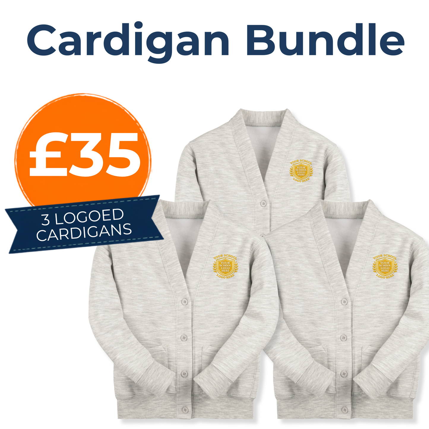 Ash Grey Sweatcardigan Bundle