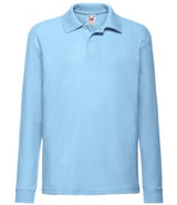 Fruit of the Loom long sleeve polo - Left Chest Embroidered
