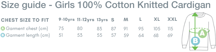 School Trends School Uniform - Girls 100% Cotton Knitted Cardigan